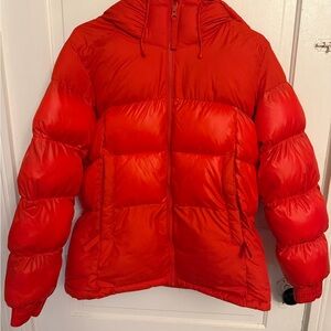 Vibrant Red Puffer Jacket